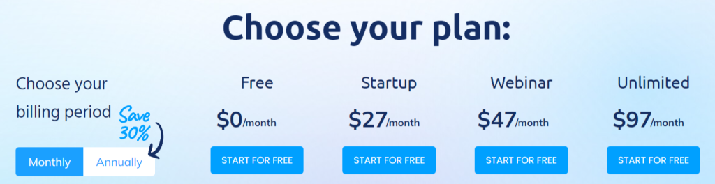 Pricing Plans Offered By Systeme.io