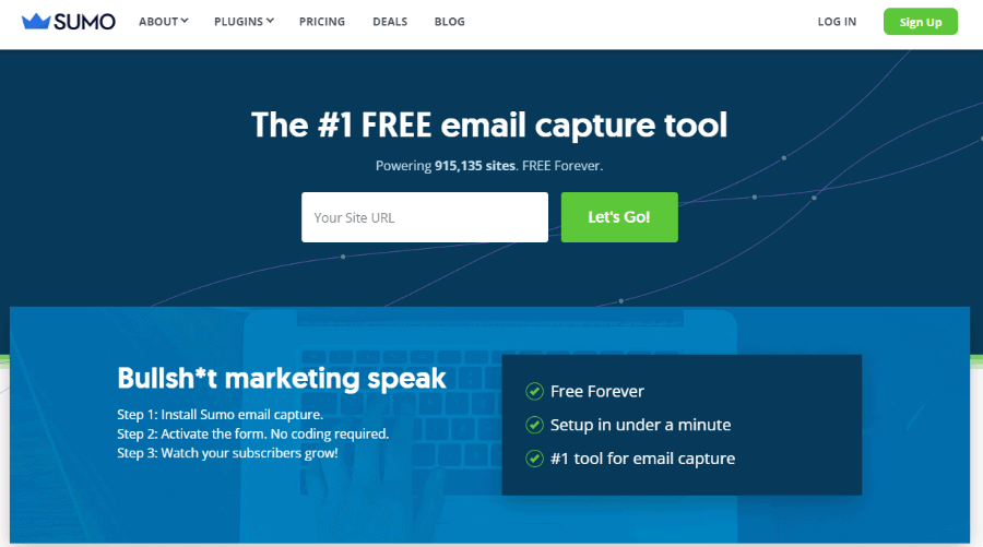 Sumo - The Free Email Capture Tool